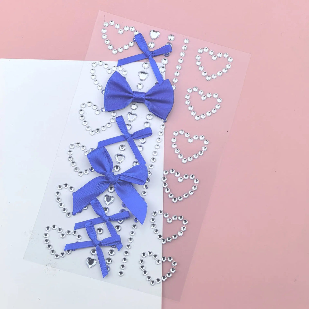 Rhinestone Ribbon Bow Face Stickers – DIY Temporary Tattoo Makeup