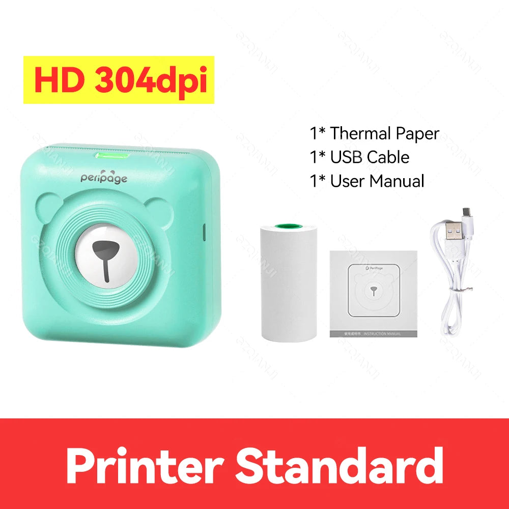 PeriPage A6 Portable Bluetooth Thermal Printer + Carry Bag Portable Thermal Printer PRIMED GR Standard