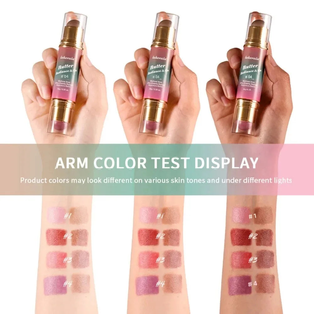 Lakerain 2-in-1 Contour Stick – Cream Blush & Highlighter Contour Blush Stick PRIMED