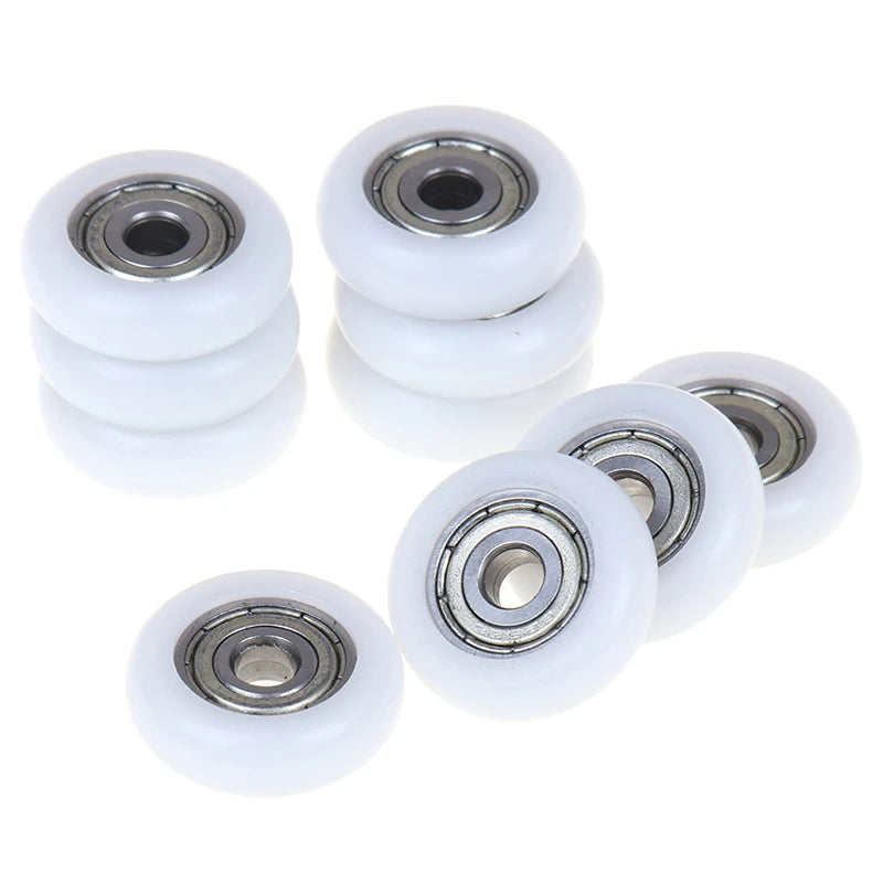 Sliding Shower Door Roller Wheel 21.5mm White Plastic Replacement