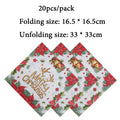 20-Pack Christmas Tree Paper Napkins 33x33cm | Party Décor Paper Party Napkins PRIMED 12 Bag Package