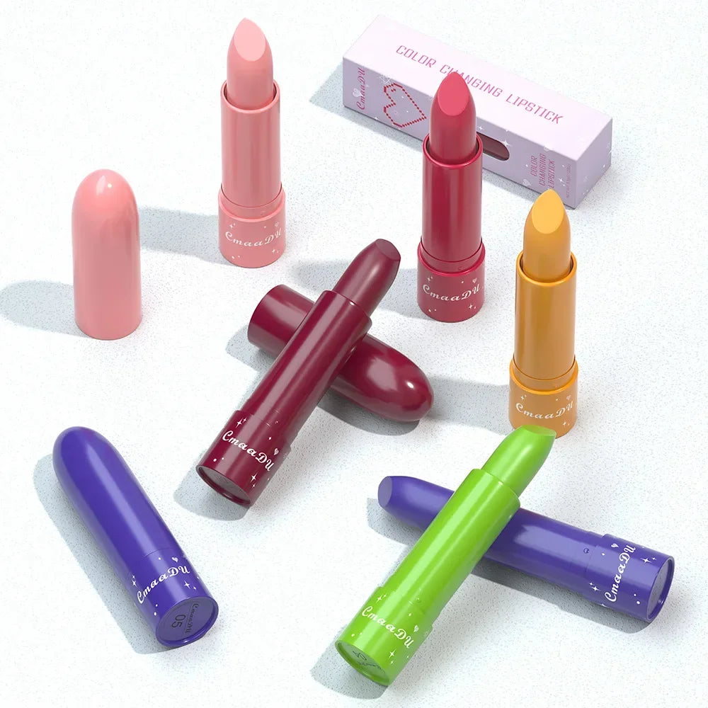 CmaaDu 6-Color Waterproof Tinted Lip Balm Lipstick – Moisturizing Tinted Lip Balm PRIMED