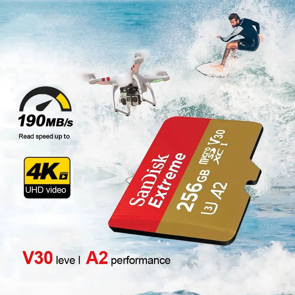 SanDisk Extreme MicroSD U3 V30 A2 – 4K UHD TF Card MicroSD Memory Card PRIMED