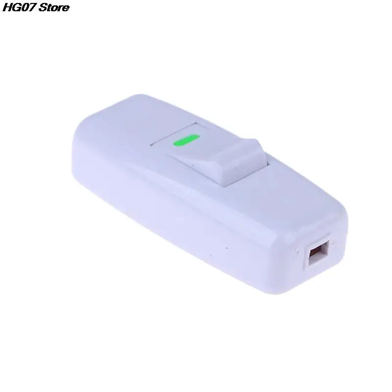 White Inline ON/OFF Cord Switch for Desk Lamp & Table Light