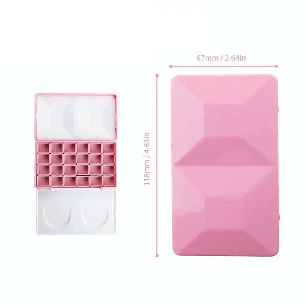 Travel Watercolor Palette Case – Empty Half Pan Box 24/36