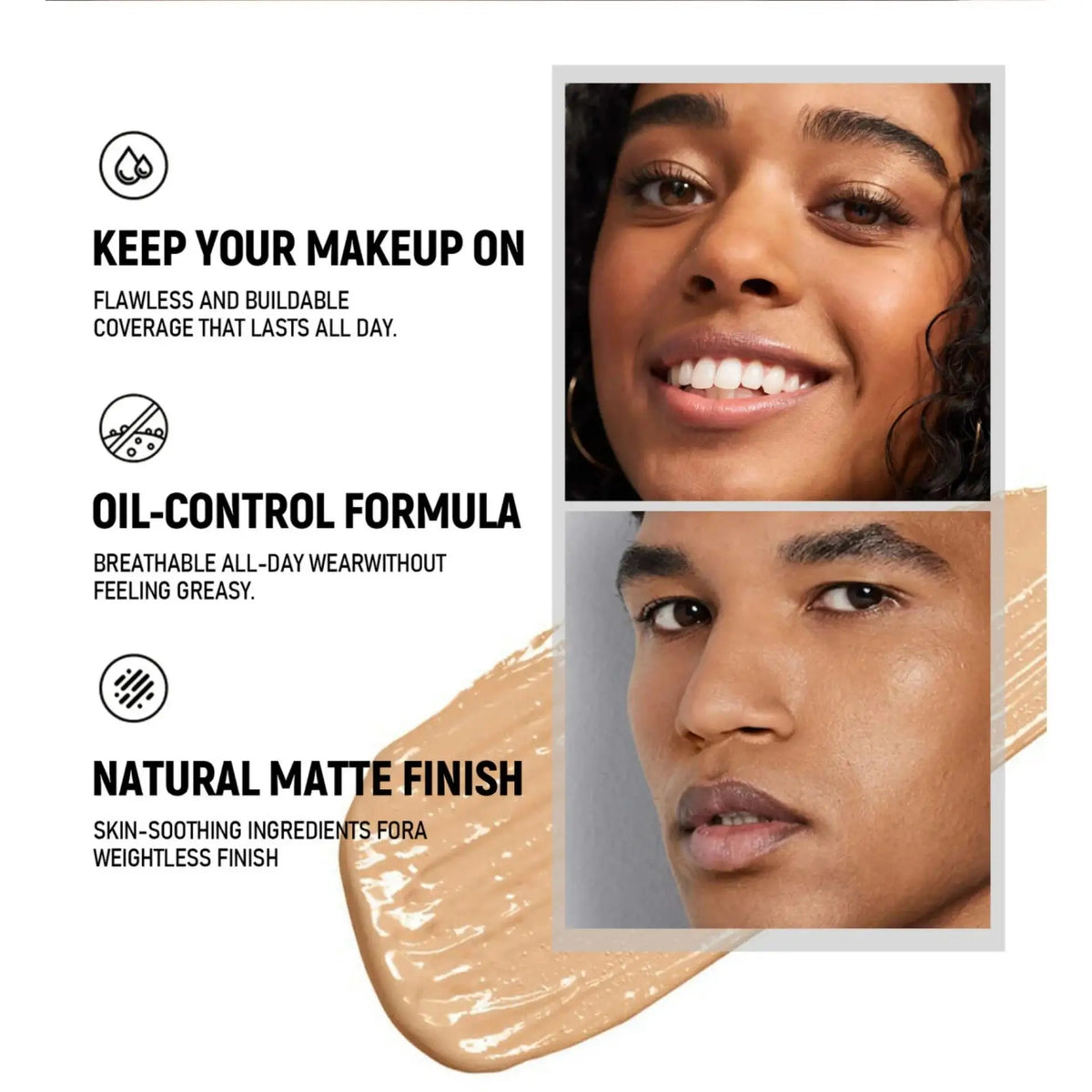 Handaiyan Matte Liquid Concealer – Full Coverage, 8 Shades