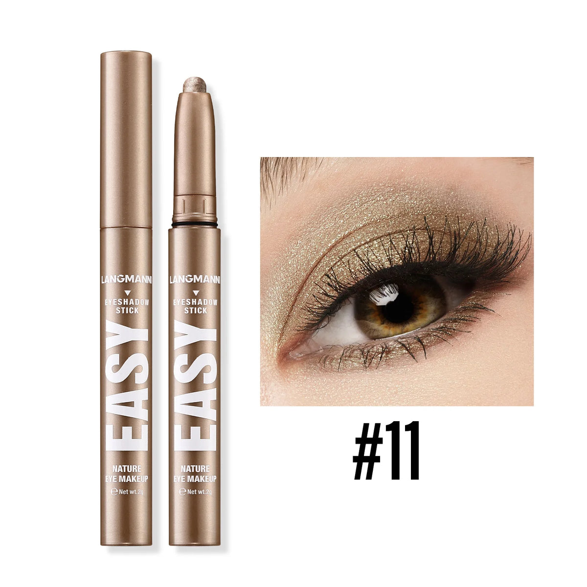 Smoky Rose Purple Eyeshadow Stick – Glitter Shimmer & Matte