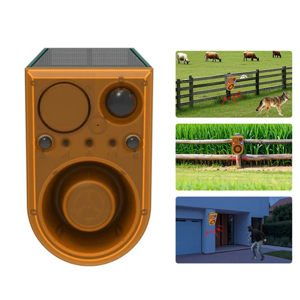Solar Motion Sensor Alarm – Waterproof Dog Bark Security Motion Sensor Alarm PRIMED