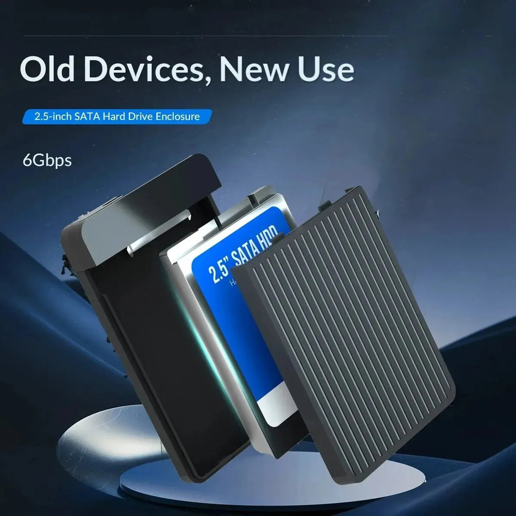 USB 3.1 2.5" SATA SSD HDD Enclosure – 6Gbps External Case HDD SSD Enclosure PRIMED