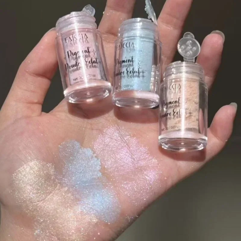 Aurora Peach Shimmer Loose Highlighter Powder – Face & Body Glow Shimmer Highlighter Powder PRIMED