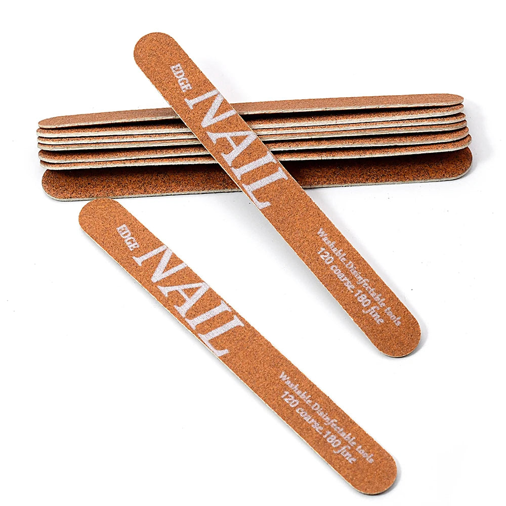 Natural Wood Nail Files 120/180 Grit – 10/25/50 Pcs Set Nail File Set PRIMED