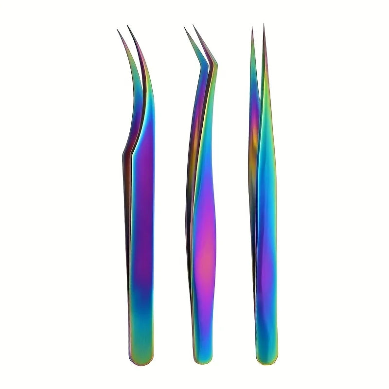 Precision Eyelash Tweezers Set – Stainless Steel Lash Tool Eyelash Tweezers Set PRIMED