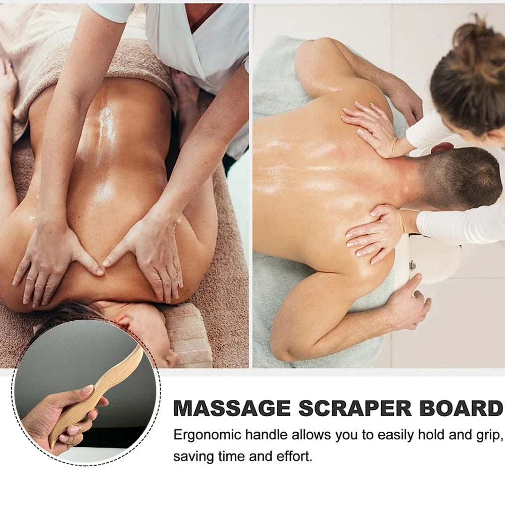 Wooden Dolphin Gua Sha Massage Tool | Beech Wood Body Scraper