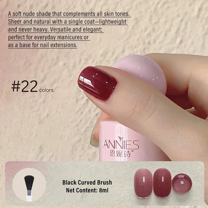 8ml Nude Gel Nail Polish – 23 Colors UV/LED Semi-Permanent Gel Nail Polish PRIMED 22