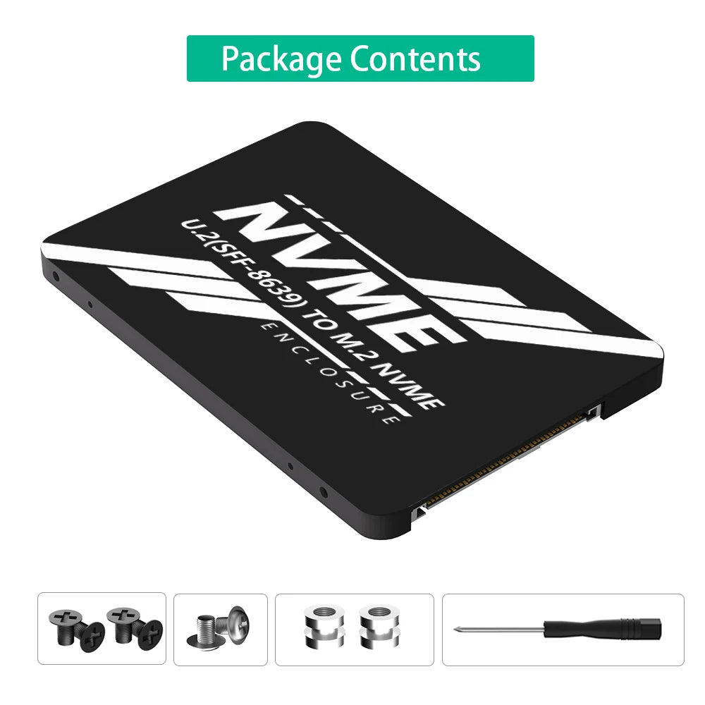TISHRIC M.2 NVMe to U.2 SFF-8639 Adapter with Aluminium Case SSD Adapter Enclosure PRIMED black China Mainland