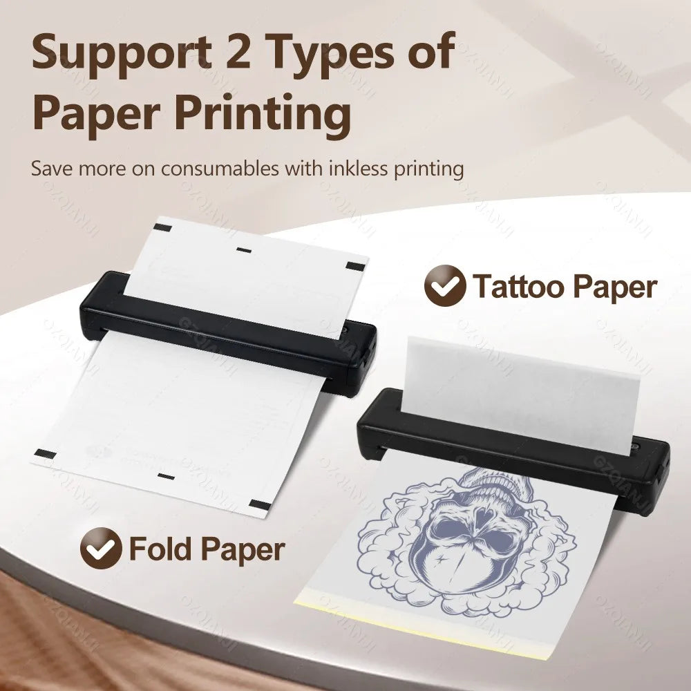 A4 Bluetooth Thermal Printer Portable Inkless – 50 Sheets Included Portable Thermal Printer PRIMED