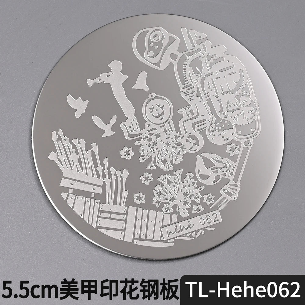 Nail Stamping Plate 5.5cm – Butterfly Flower Lace Stencil