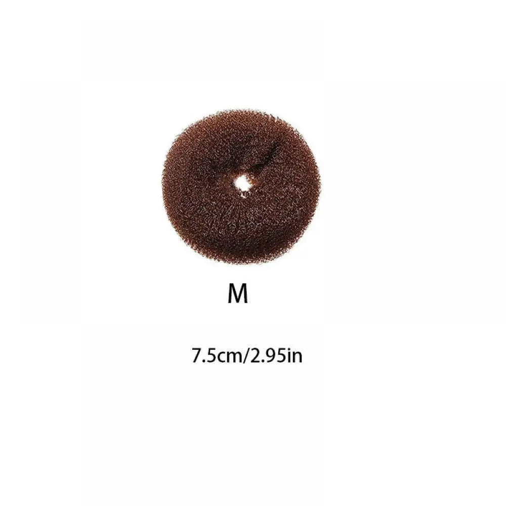 Hair Donut Bun Maker – Foam Sponge Updo Styling Tool Hair Bun Maker PRIMED Brown-M China Mainland