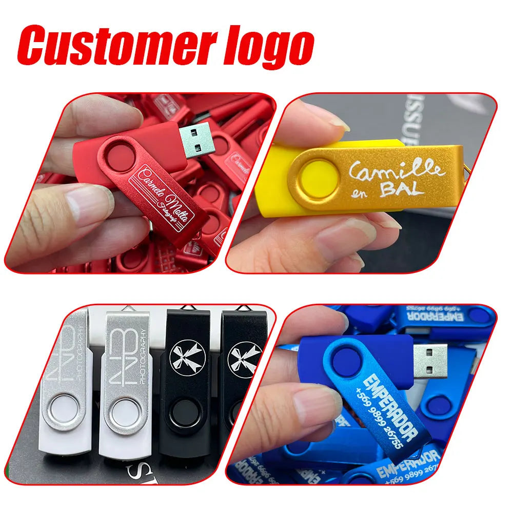 Bulk Custom Logo Metal USB Flash Drives 10/50/100 Pcs – 1–16GB USB Flash Drive PRIMED
