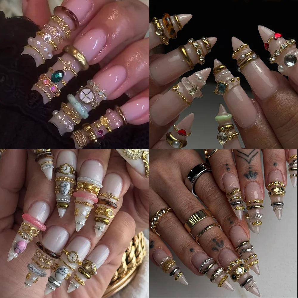 Silicone Chain Nail Art Mold – UV Pearl Bead DIY Manicure
