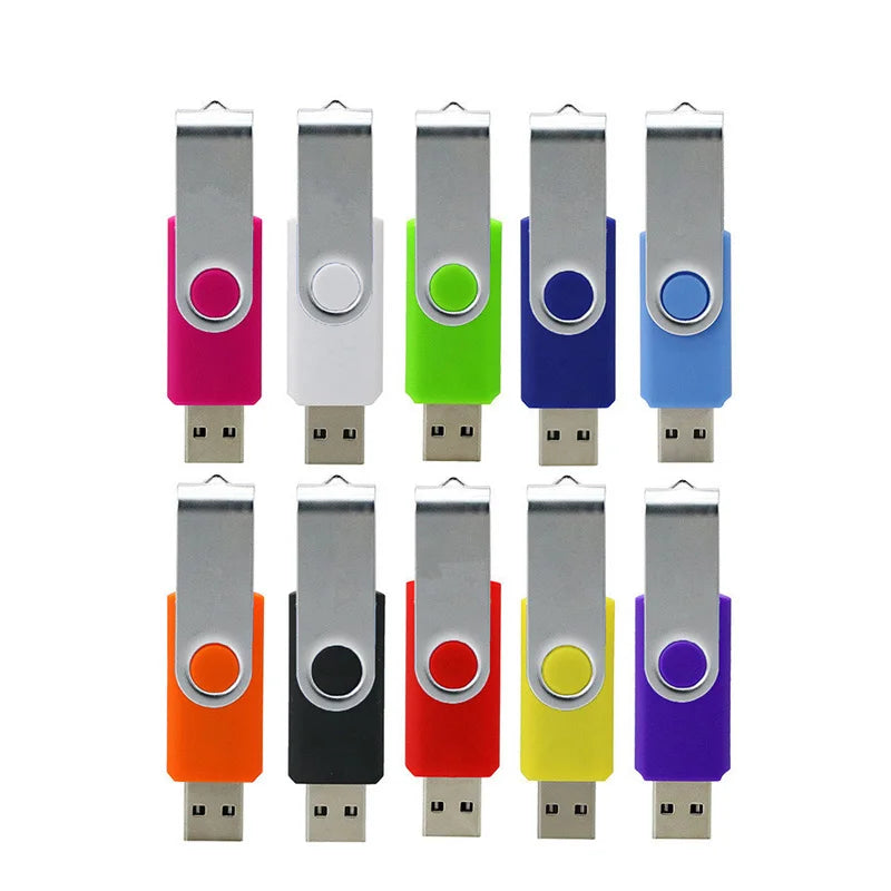 10 Pcs Custom Logo USB Flash Drives 4GB–64GB | Bulk Pen Drives USB Flash Drives PRIMED Mix Colour 8GB-10Pcs