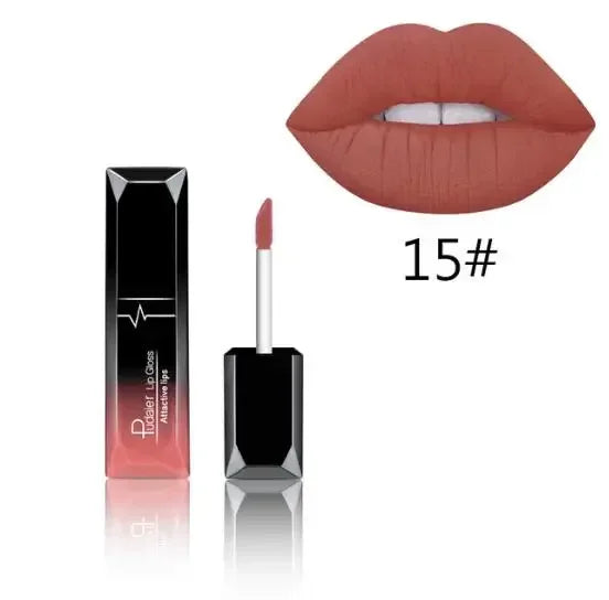 Pudaier 21-Color Matte Liquid Lipstick & Lip Gloss Set
