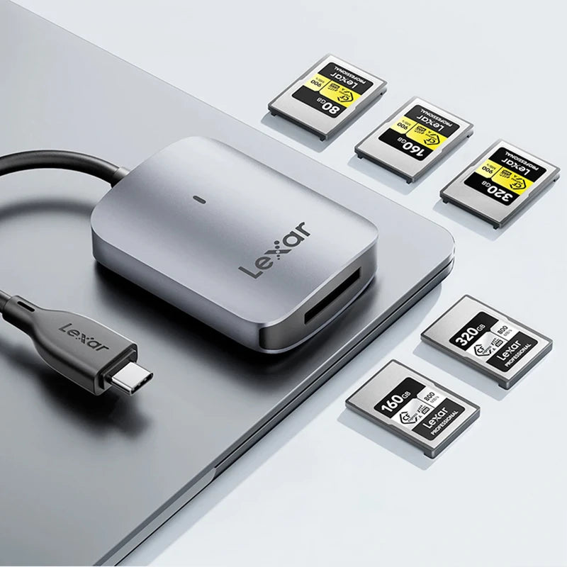 Lexar CFexpress Type-A Card Reader USB 3.2 – 900MB/s CFexpress Card Reader PRIMED