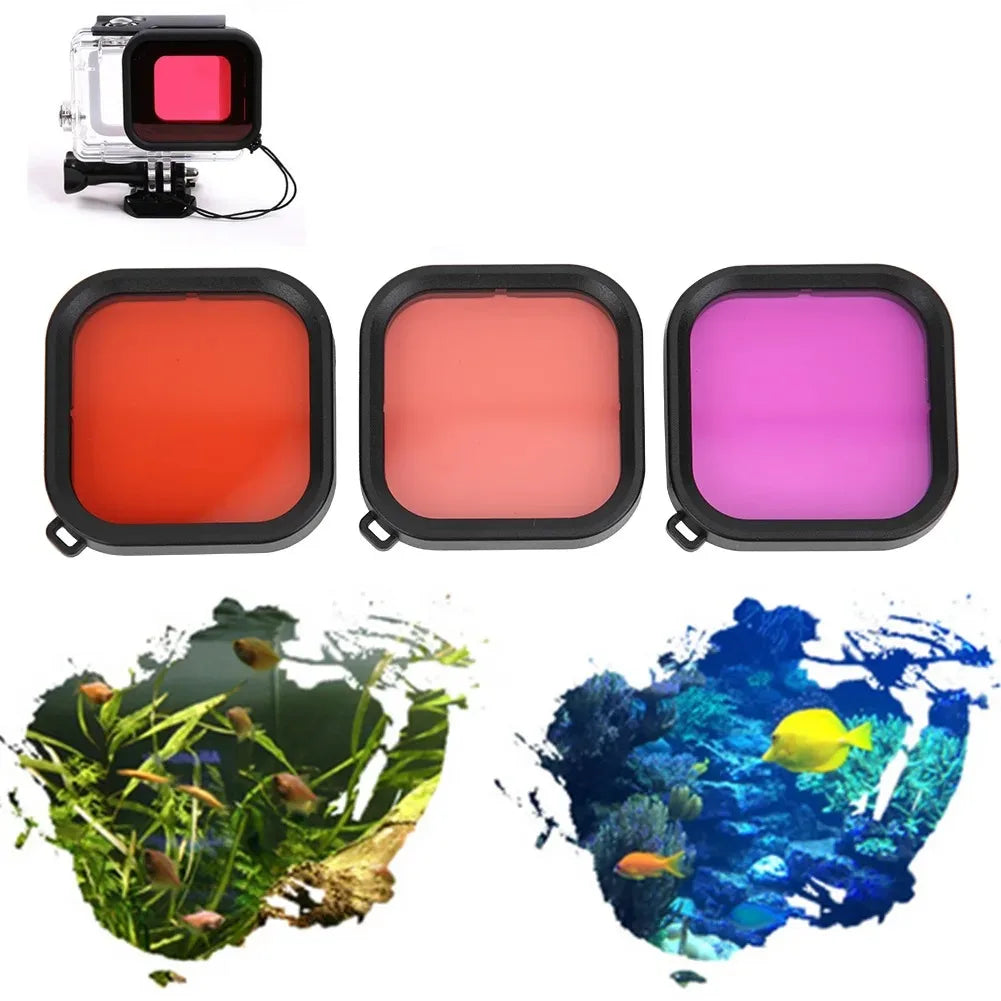 GoPro Hero 8–13 Dive Filters – Red & Magenta Color Correction Camera Dive Filter PRIMED