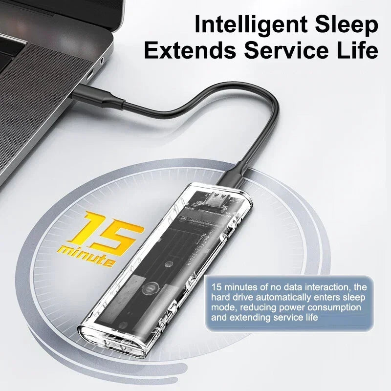 M.2 NGFF SATA SSD Enclosure USB 3.1 Type-C 5Gbps 2230–2280 SSD Enclosure PRIMED