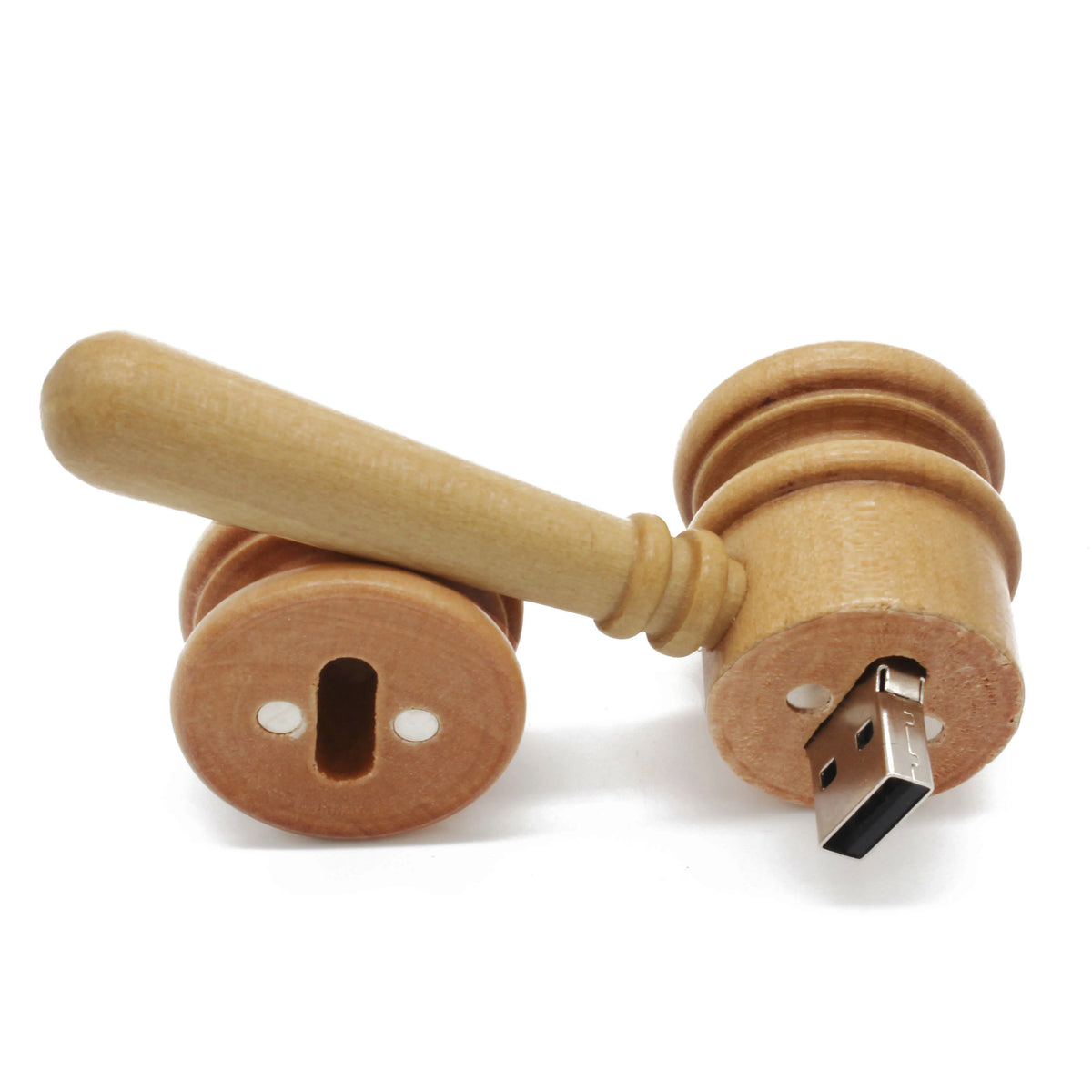 JASTER Wooden Gavel USB Flash Drive Maple Wood Pendrive 4–128GB Wooden USB Flash Drive PRIMED