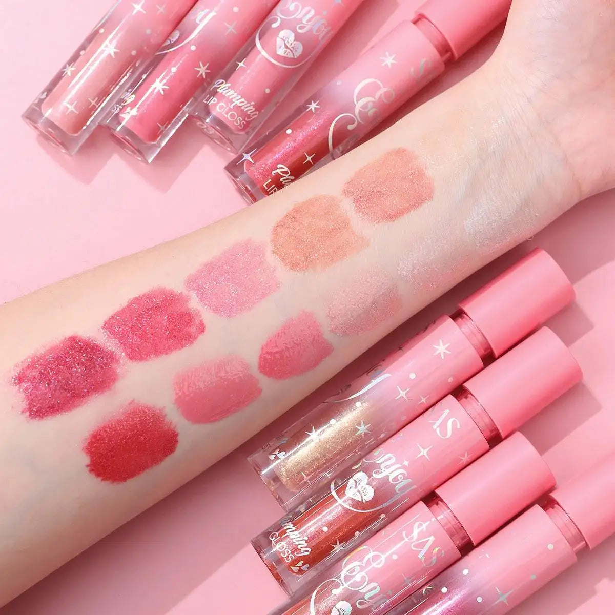 SAS Pearlescent Plumping Lip Gloss – Glitter Glaze Lipstick