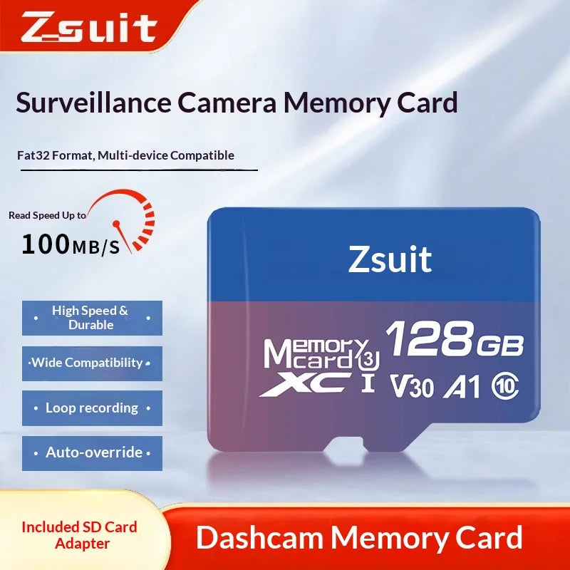 Z-Suit MicroSDXC TF Memory Card – Dash Cam, Camera & Phone