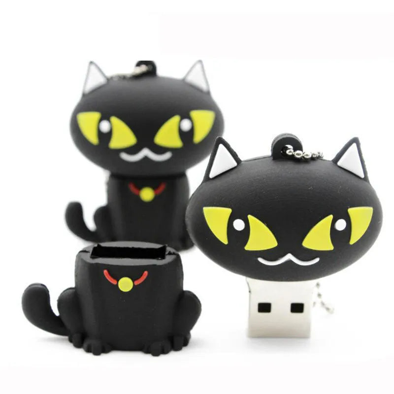 JASTER Cute Cartoon USB Flash Drive 8GB–64GB | Cat & Fox USB Flash Drive PRIMED