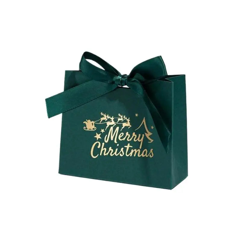 10-Pack Christmas Tree Gift Boxes with Handles | Holiday Favors