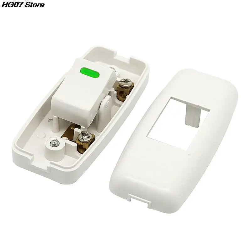 White Inline ON/OFF Cord Switch for Desk Lamp & Table Light