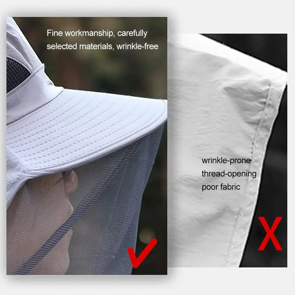 Mosquito Head Net Hat – Full Mesh Bug Protection Outdoor Cap Mosquito Net Hat PRIMED