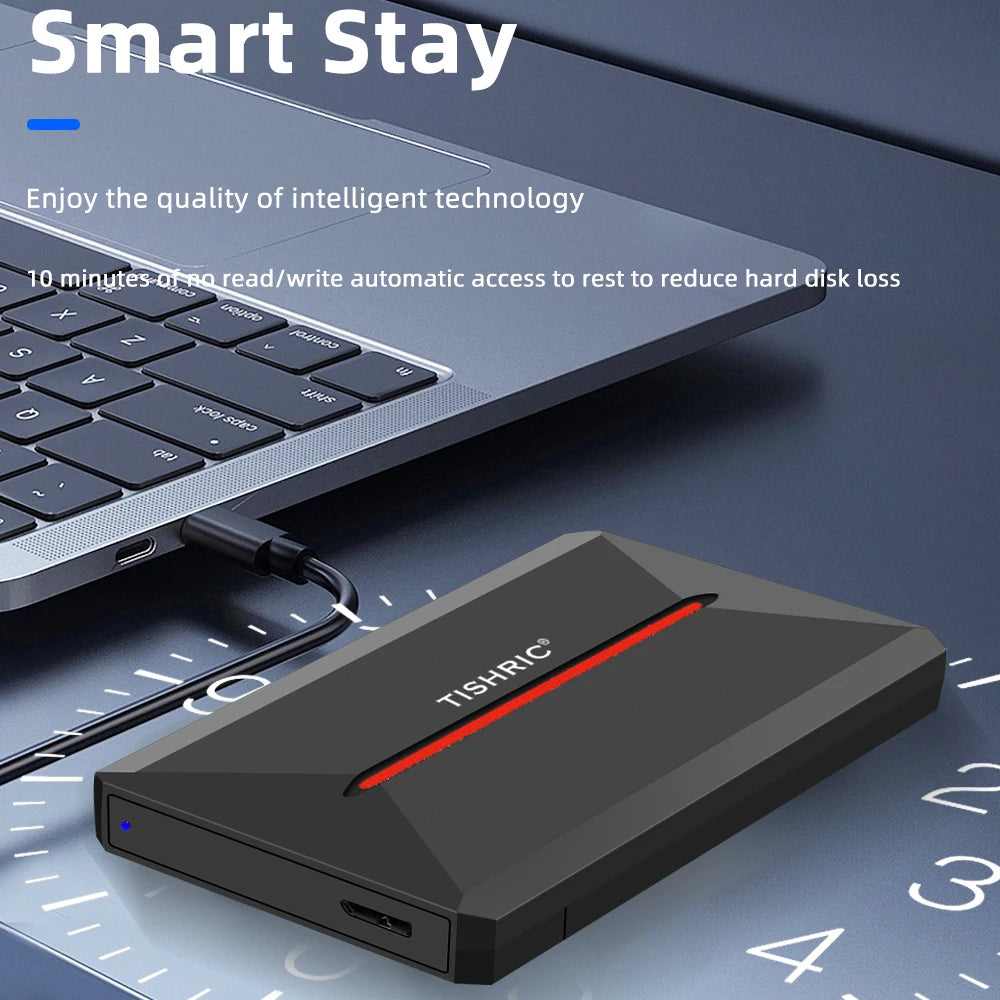 TISHRIC 2.5" SATA USB 3.0 HDD Enclosure | UASP 4TB HDD Enclosure PRIMED