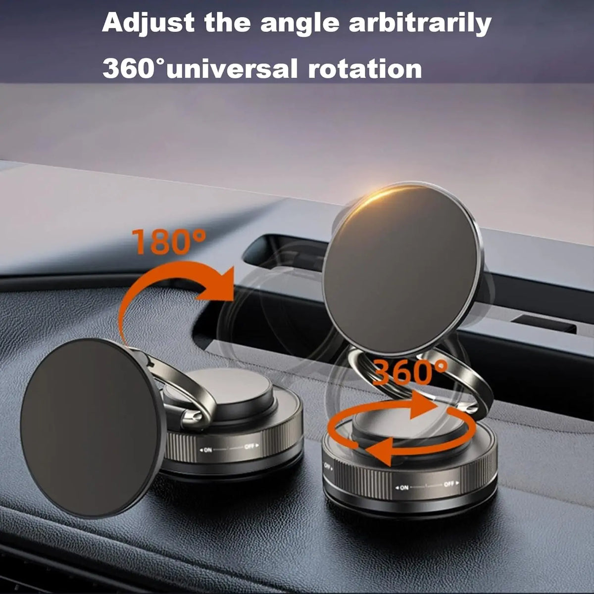 Vacuum Magnetic Phone Holder – MagSafe Suction Cup Car Mount Phone Mount Holder PRIMED