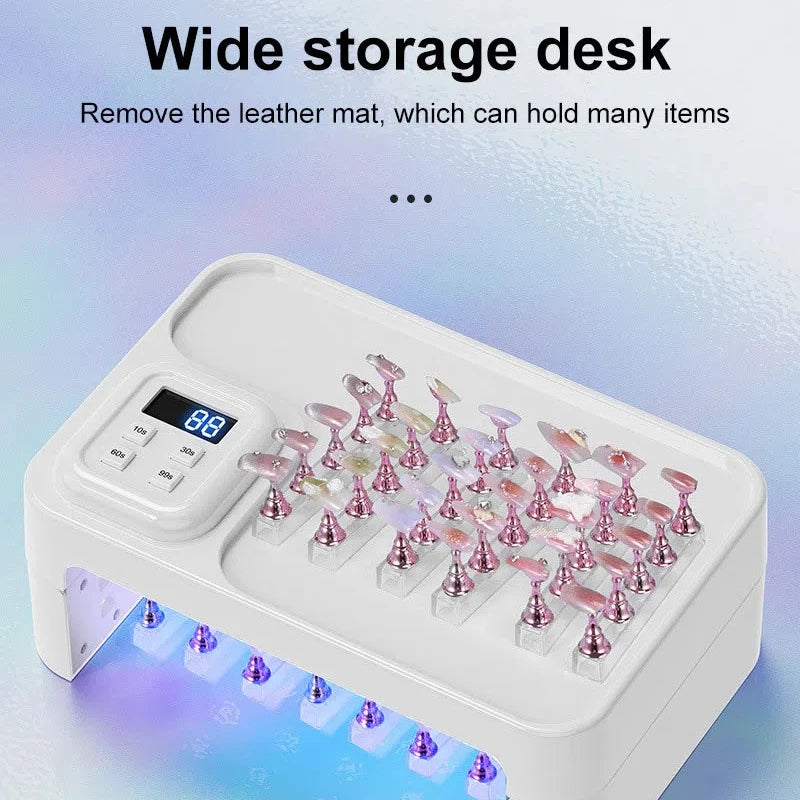 UV LED Nail Lamp 66 Beads + Leather Hand Pillow | Gel Curing