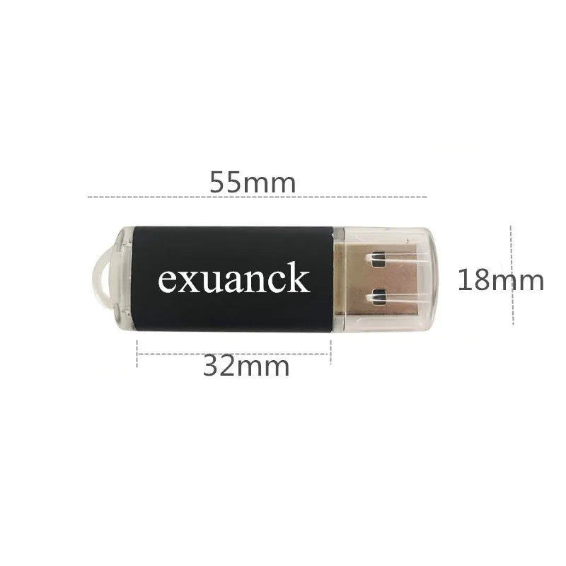 100-Pack Custom Logo USB 2.0 Flash Drives 1GB–64GB Metal Bulk USB Flash Drive PRIMED