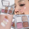 3D Embossed 4-Color Highlighter Palette | Shimmer Glow Powder Highlighter Palette PRIMED 02