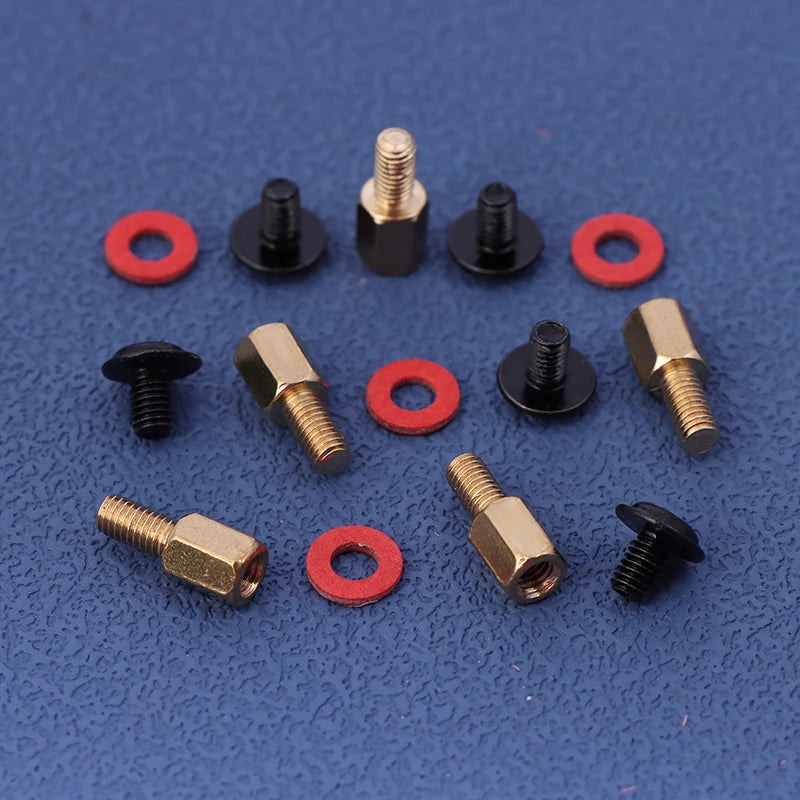 60-Piece Motherboard Riser Screws & Washers Set – M3 6-32