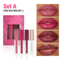 Handaiyan 4pcs Velvet Liquid Lipstick Set – Waterproof Lip Gloss Liquid Lipstick Set PRIMED Set A