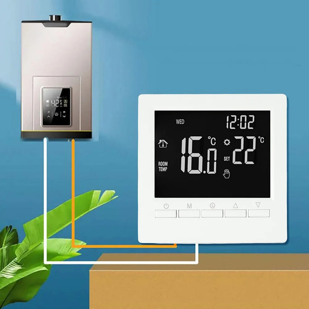 Programmable Wired Boiler Thermostat LCD Display | 7-Day Boiler Thermostat PRIMED