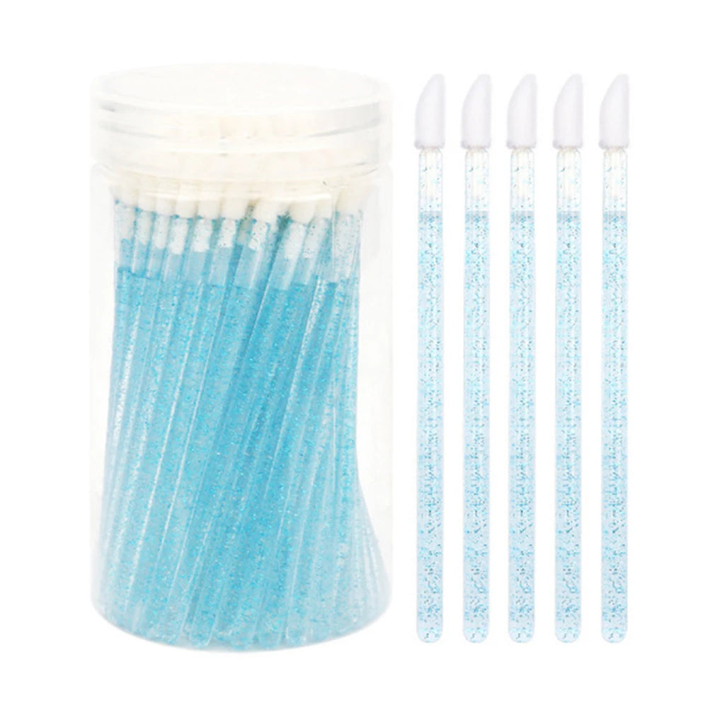 100 Pcs Disposable Lip Brushes & Mascara Wands | Crystal Tip