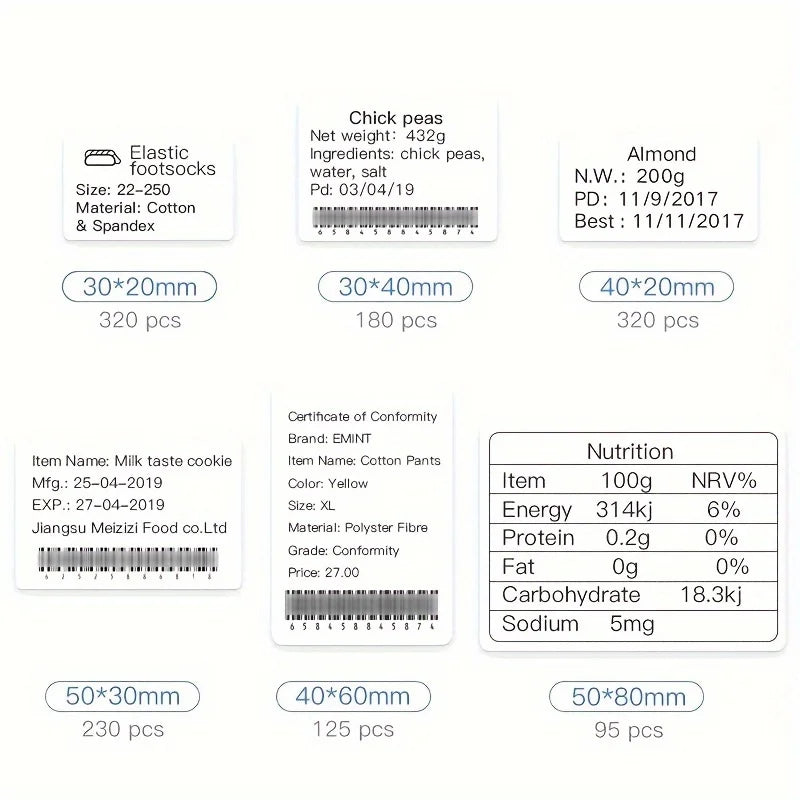 NiiMBOT Thermal Label Rolls – Waterproof Self-Adhesive B1 B21 Thermal Label Rolls PRIMED