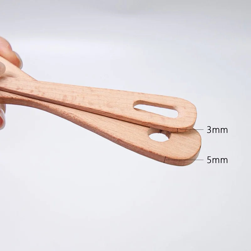 Wooden Knitting Fork & Large Eye Needle Set | DIY Craft Kit