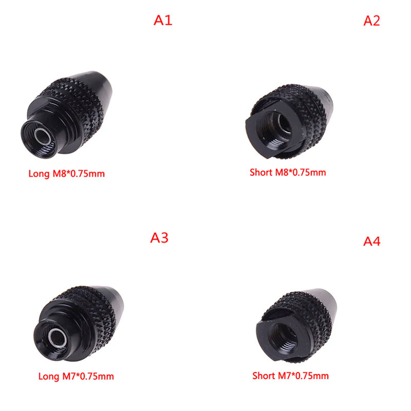 M7/M8 Keyless Mini Drill Chuck Adapter 0.3–3.2mm Rotary Tool