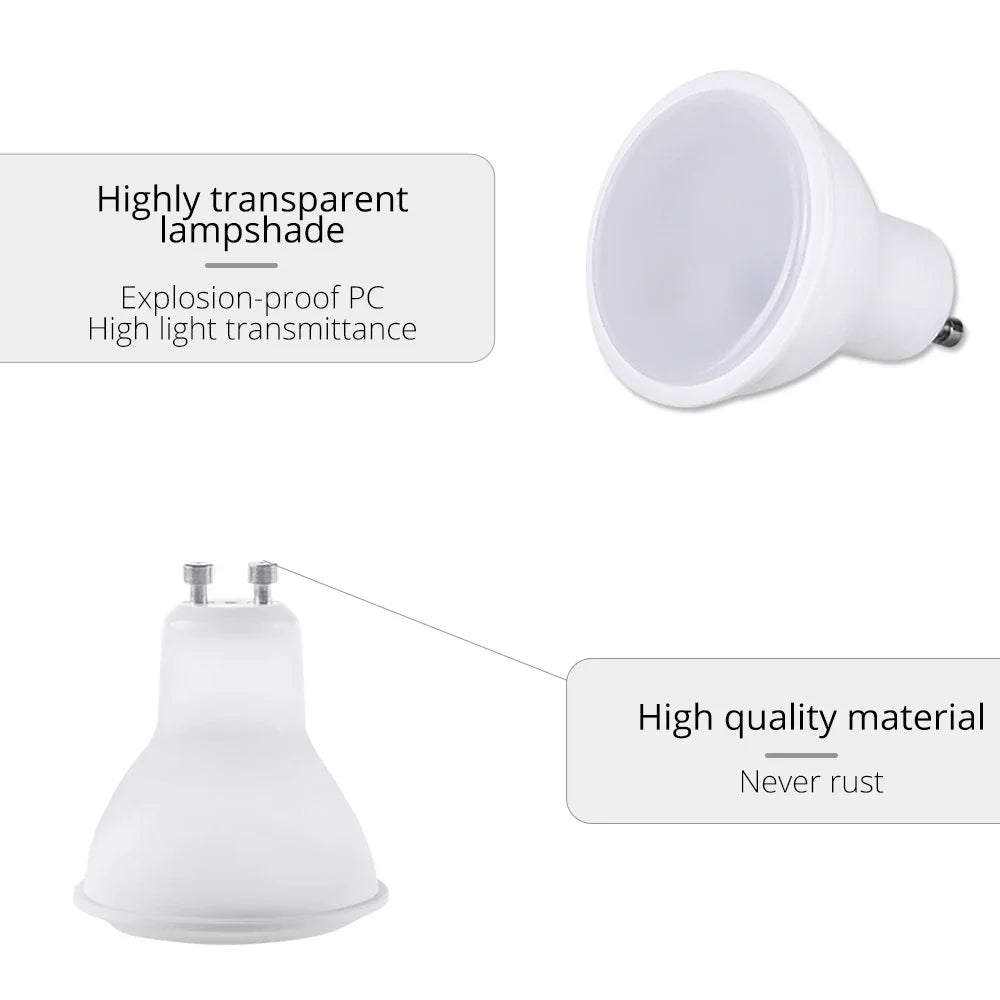 GU10 RGBW 10W Dimmable LED Spotlight – 16 Colors IR Remote LED Spotlight Bulb PRIMED