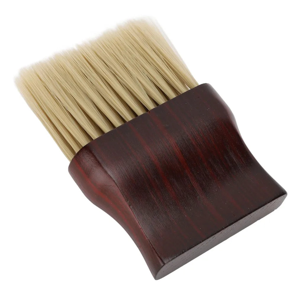 Professional Barber Neck Duster Brush – Solid Wood Handle Barber Neck Brush PRIMED